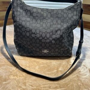 Coach Dark Gray Signature Shoulder Bag